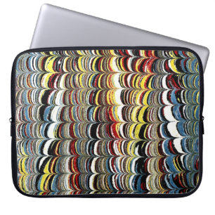 Kleurrijk Victoriaans gemarmerd Hoesje papier Laptop Sleeve