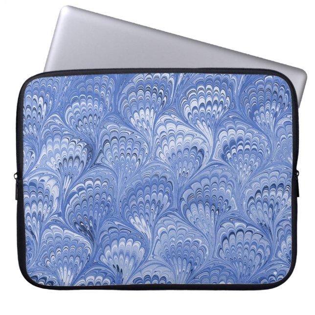 Kleurrijk Victoriaans gemarmerd Hoesje papier Laptop Sleeve (Voorkant)
