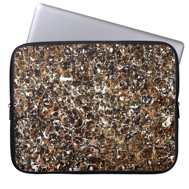 Kleurrijk Victoriaans gemarmerd Hoesje papier Laptop Sleeve (Voorkant)