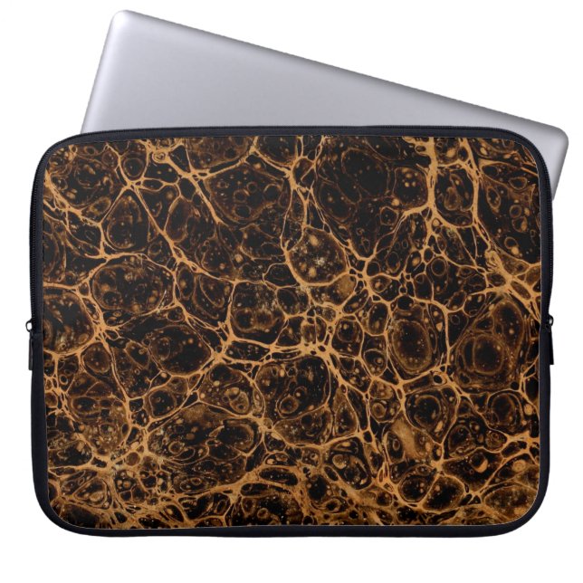 Kleurrijk Victoriaans gemarmerd Hoesje papier Laptop Sleeve (Voorkant)