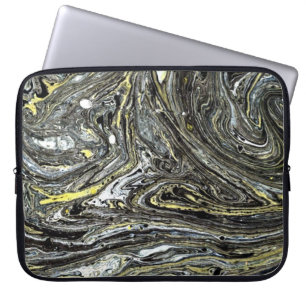 Kleurrijk Victoriaans gemarmerd Hoesje papier Laptop Sleeve