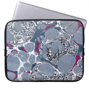 Kleurrijk Victoriaans gemarmerd Hoesje papier Laptop Sleeve