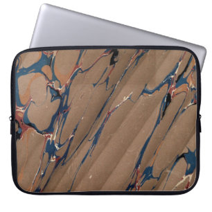 Kleurrijk Victoriaans gemarmerd Hoesje papier Laptop Sleeve