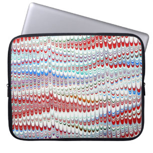 Kleurrijk Victoriaans gemarmerd Hoesje papier Laptop Sleeve