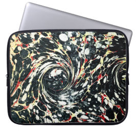 Kleurrijk Victoriaans gemarmerd Hoesje papier Laptop Sleeve