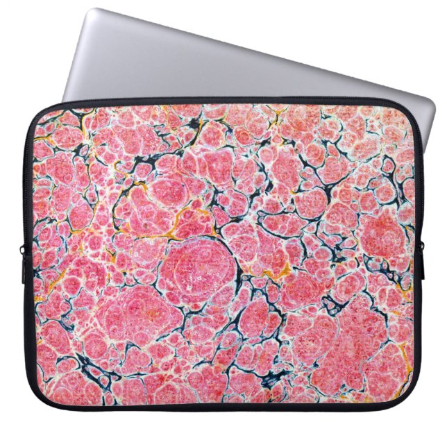 Kleurrijk Victoriaans gemarmerd Hoesje papier Laptop Sleeve (Voorkant)