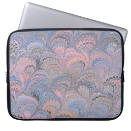 Kleurrijk Victoriaans gemarmerd Hoesje papier Laptop Sleeve