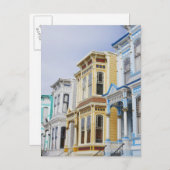 kleurrijk Victoriaans huis in het District van de Briefkaart (Voorkant / Achterkant)