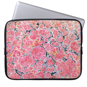 Kleurrijk Victoriaans omslag met marmerpapier Laptop Sleeve