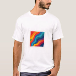 Kleurrijk vierkant abstract ontwerp. t-shirt