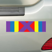 Kleurrijk Vierkant Bumpersticker (Op auto)