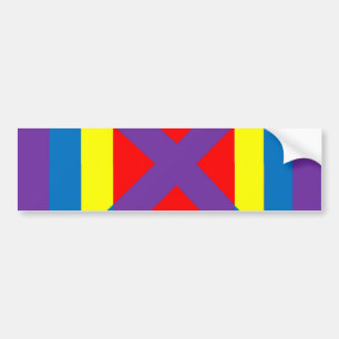 Kleurrijk Vierkant Bumpersticker