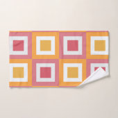 Kleurrijk vierkant geometrisch patroon bad handdoek (Handdoek)