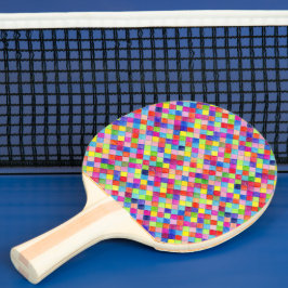 Kleurrijk vierkant lade voor grafische kaarten Pat Tafeltennisbatje