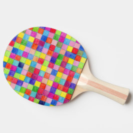 Kleurrijk vierkant lade voor grafische kaarten Pat Tafeltennisbatje
