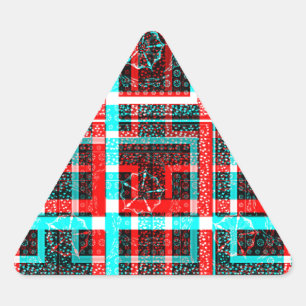 Kleurrijk Vierkant Maze geometrisch geruit patroon Sticker