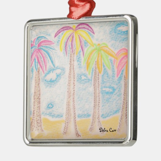 Kleurrijk vierkant ornament met palmpremie (Links)