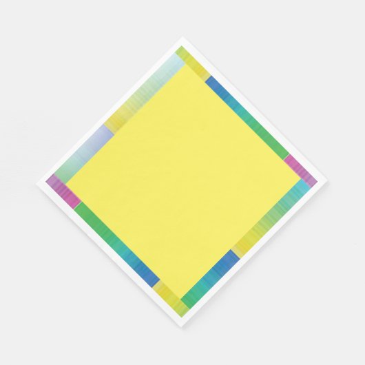Kleurrijk Vierkant Papier Servet (Hoek)