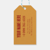Kleurrijk vierkant patroon cadeaulabel (Achterkant)