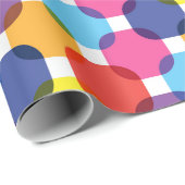 Kleurrijk Vierkant Patroon Cadeaupapier (Rol Hoek)