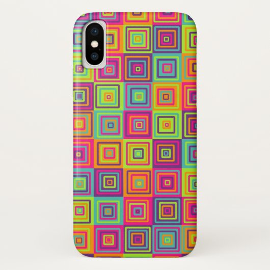 Kleurrijk Vierkant Patroon Case-Mate iPhone Case (Achterkant)