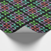 Kleurrijk vierkant patroon van optische illusie cadeaupapier (Hoek)