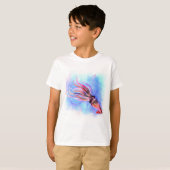 Kleurrijk vierkant zwemmen T-shirt (Voorkant volledig)