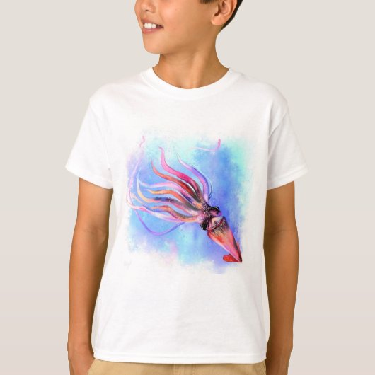 Kleurrijk vierkant zwemmen T-shirt (Voorkant)