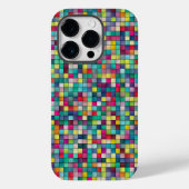 Kleurrijk vierkantsmozaïekgeometrisch patroon spec Case-Mate iPhone case (Achterkant)