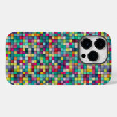 Kleurrijk vierkantsmozaïekgeometrisch patroon spec Case-Mate iPhone case (Achterkant (horizontaal))