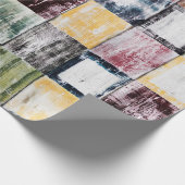 Kleurrijk vierkantspatroon cadeaupapier (Hoek)