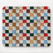 Kleurrijk vierkantspatroon muismat (Voorkant)