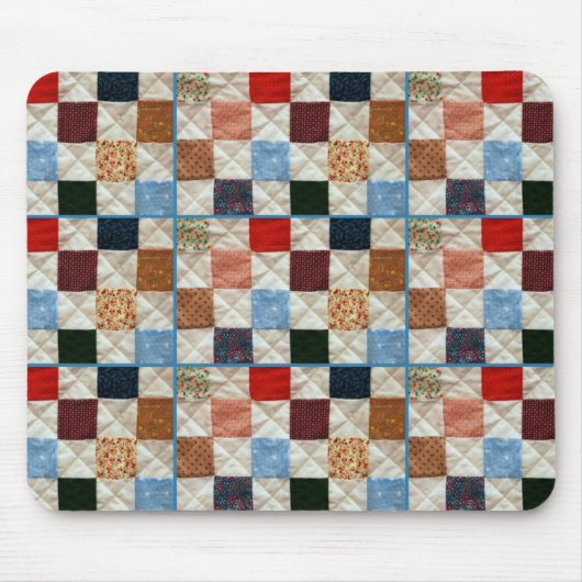 Kleurrijk vierkantspatroon muismat (Voorkant)