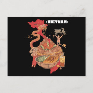 Kleurrijk Vietnam reis Briefkaart