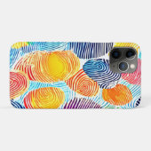 Kleurrijk vingerafdrukpatroon Case-Mate iPhone case (Achterkant (horizontaal))