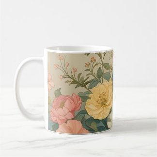Kleurrijk Vintage Bloemmotief Koffiemok