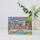 Kleurrijk Vintage Florida  Briefkaart (Staand voorkant)