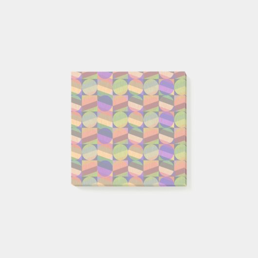 Kleurrijk vintage geïnspireerd patroon post-it® notes (Voorkant)