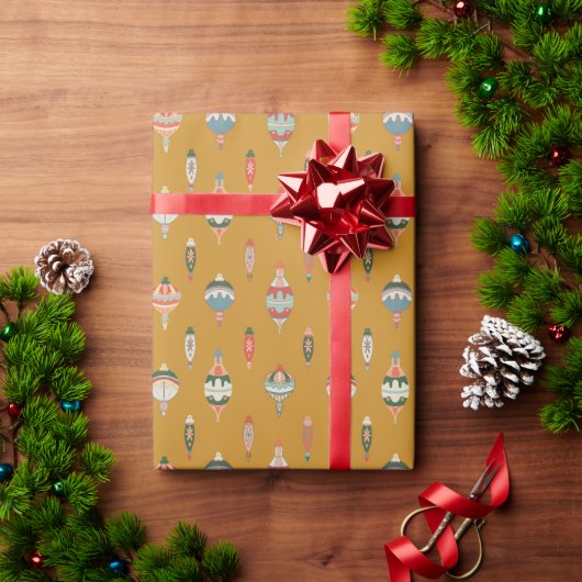 Kleurrijk vintage ornament cadeaupapier (Feestdagen Geschenken)