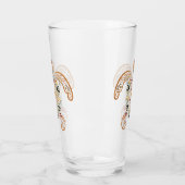 Kleurrijk vintage schildpadontwerp glas (Links)