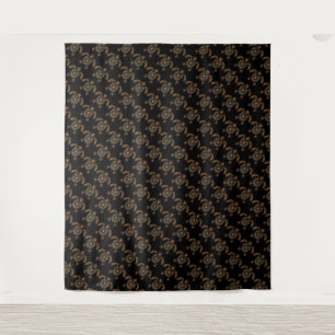 Kleurrijk vintage schildpadontwerp wandkleed