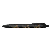 Kleurrijk vintage schildpadontwerp zwarte inkt pen (Bovenkant)