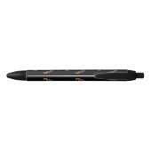Kleurrijk vintage schildpadontwerp zwarte inkt pen (Achterkant)