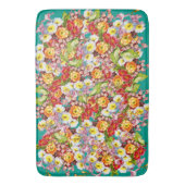 Kleurrijk Vintage Sleutelbloemen Bloemrijk Lente P Badmat (Voorkant Verticaal)
