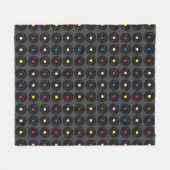 Kleurrijk vinylrecord klassiek fleece deken (Voorkant (Horizontaal))