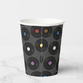 Kleurrijk vinylrecord klassiek papieren bekers (Rechts)