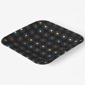 Kleurrijk vinylrecord klassiek papieren bordje (Gebogen)