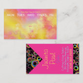 kleurrijk visitekaartje afsprakenkaartje (Voorkant / Achterkant)