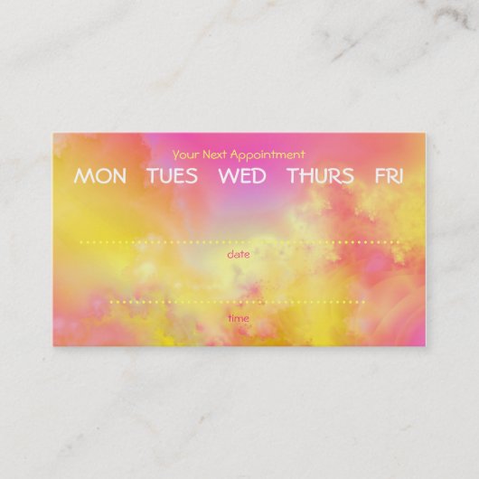 kleurrijk visitekaartje afsprakenkaartje (Voorkant)