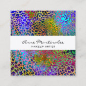 Kleurrijk Visitekaartje op het vierkant afdrukken (Voorkant)